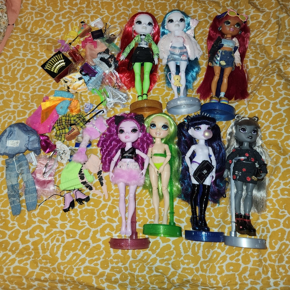 Rainbow High Doll Lot With Customs